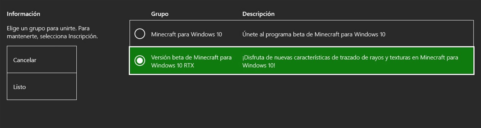 Guia Instalación Minecraft RTX Windows 10