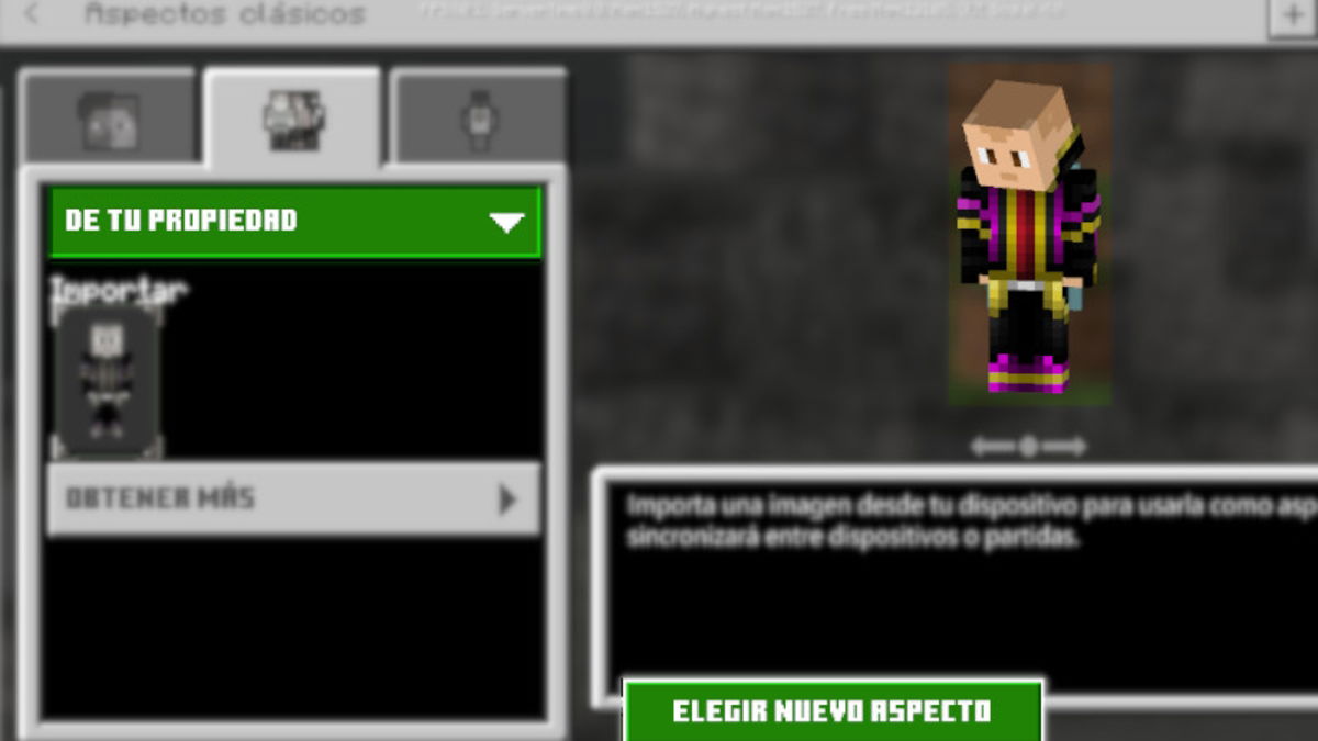 Skins en Minecraft W10