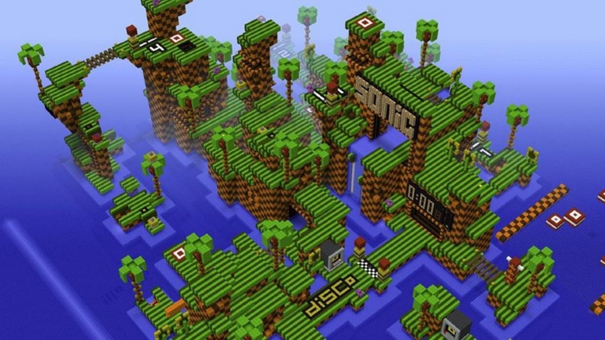 Sonic Green Hill Minecraft