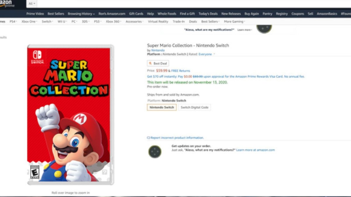Super Mario Collection Amazon