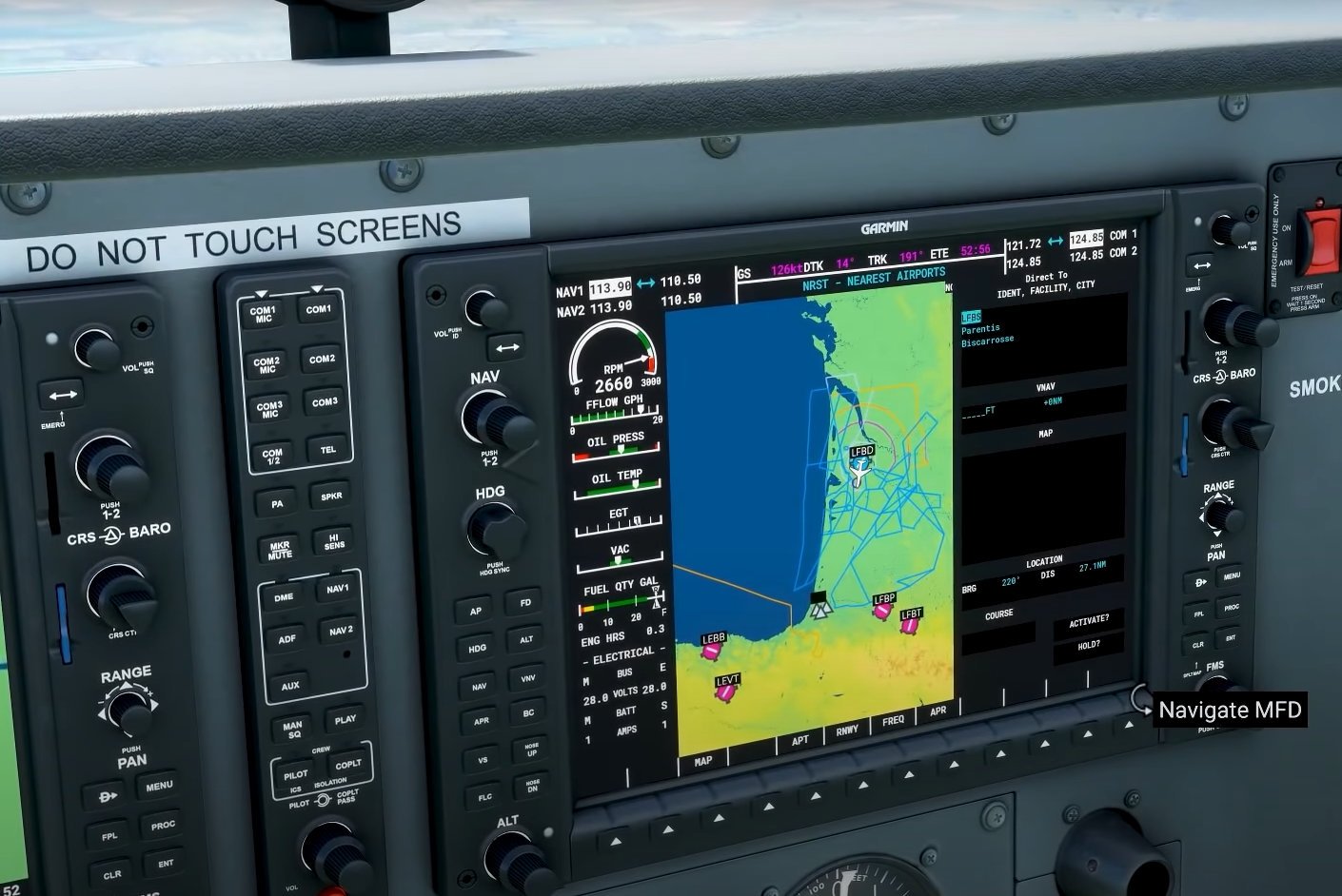 Cabina avión Flight Simulator 2020