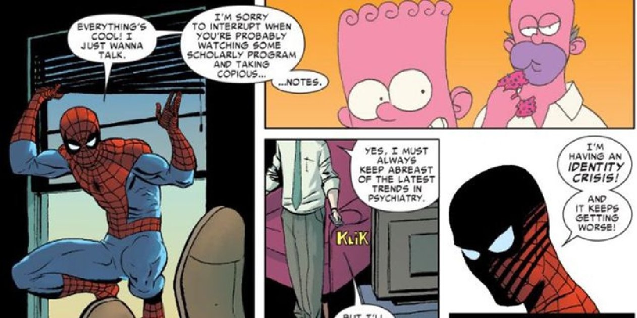 Homer y Bart en The Amazing Spider-Man #600
