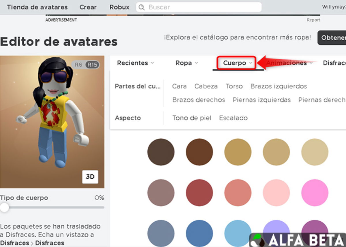 Roblox: cómo crear un avatar y modificar su aspecto y vestimenta