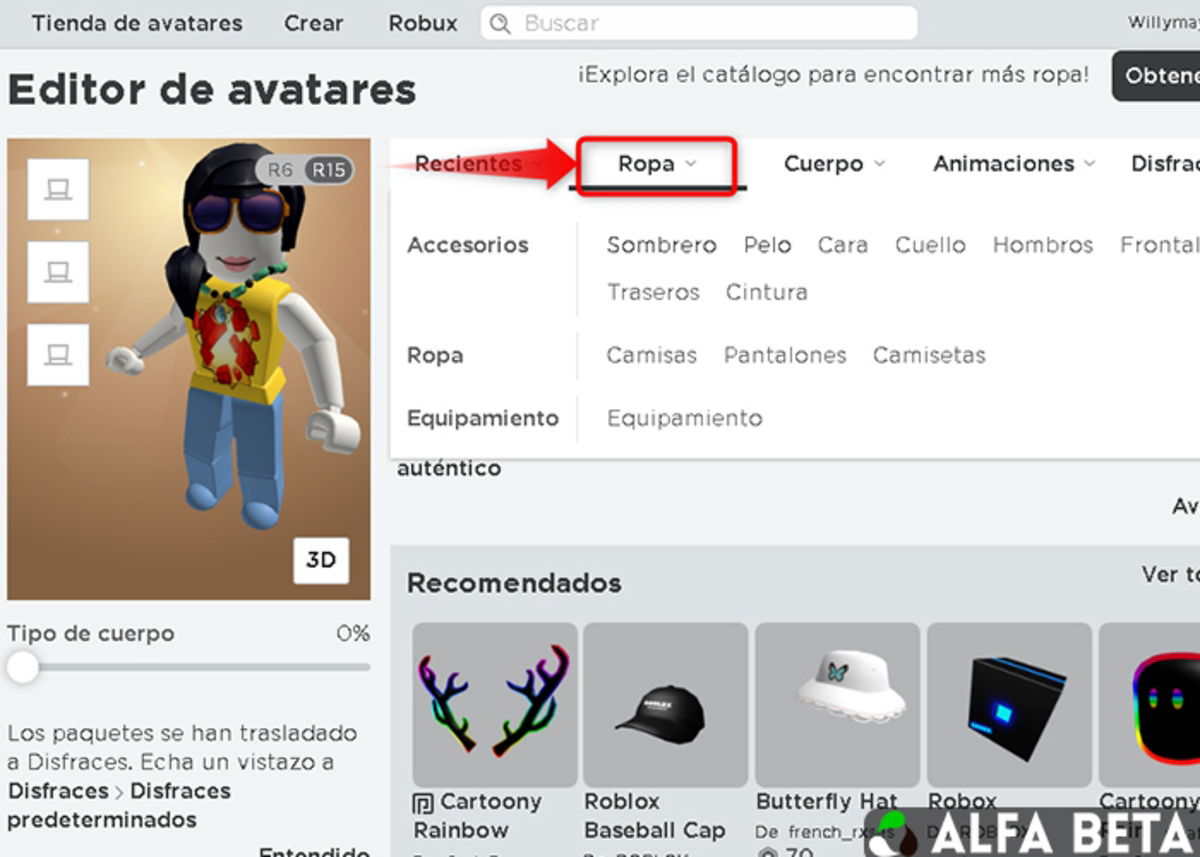 Cómo crear tu avatar en Roblox y personalizar tu personaje