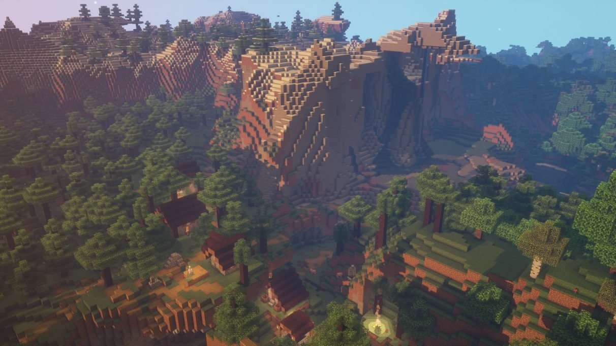 Aldea en el bosque Minecraft