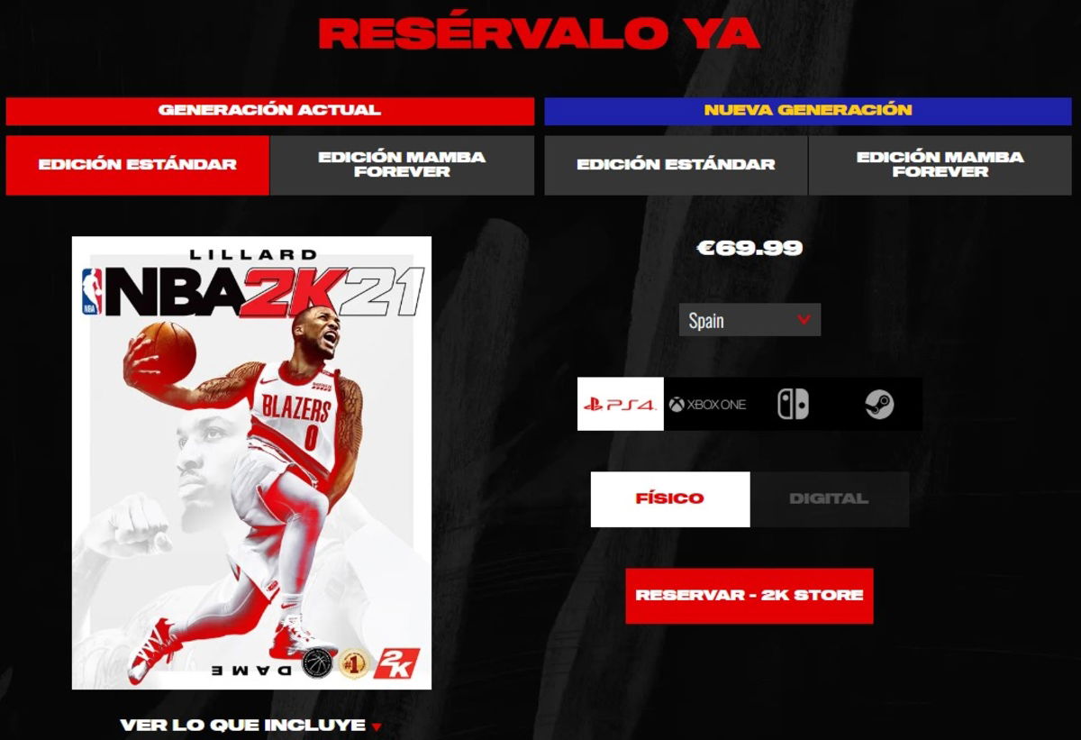 NBA 2K21 costará 5€ más caro en PlayStation 5 y Xbox Series X