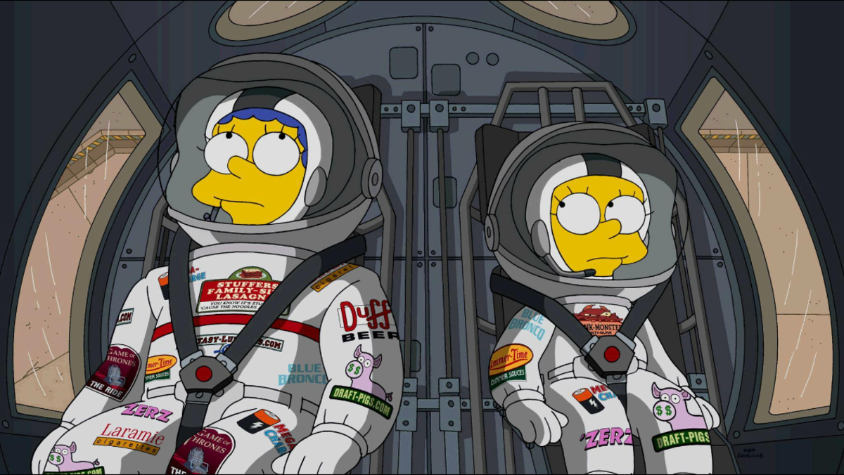 Lisa y Marge como astronautas