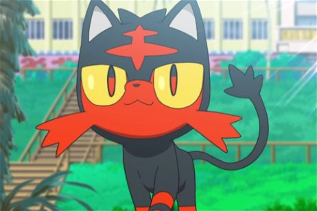 Un gato con un peluche del Pokémon Litten es lo más adorable que verás hoy