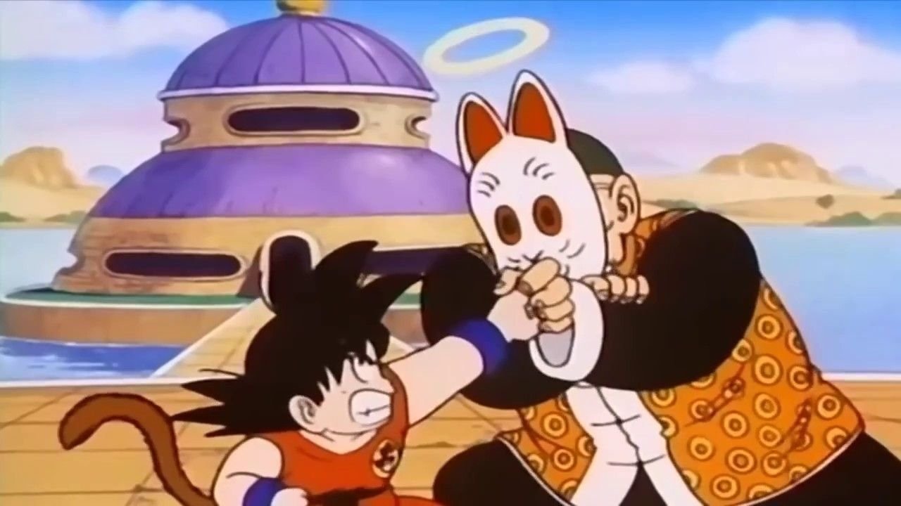 Goku contra su abuelo Son Gohan