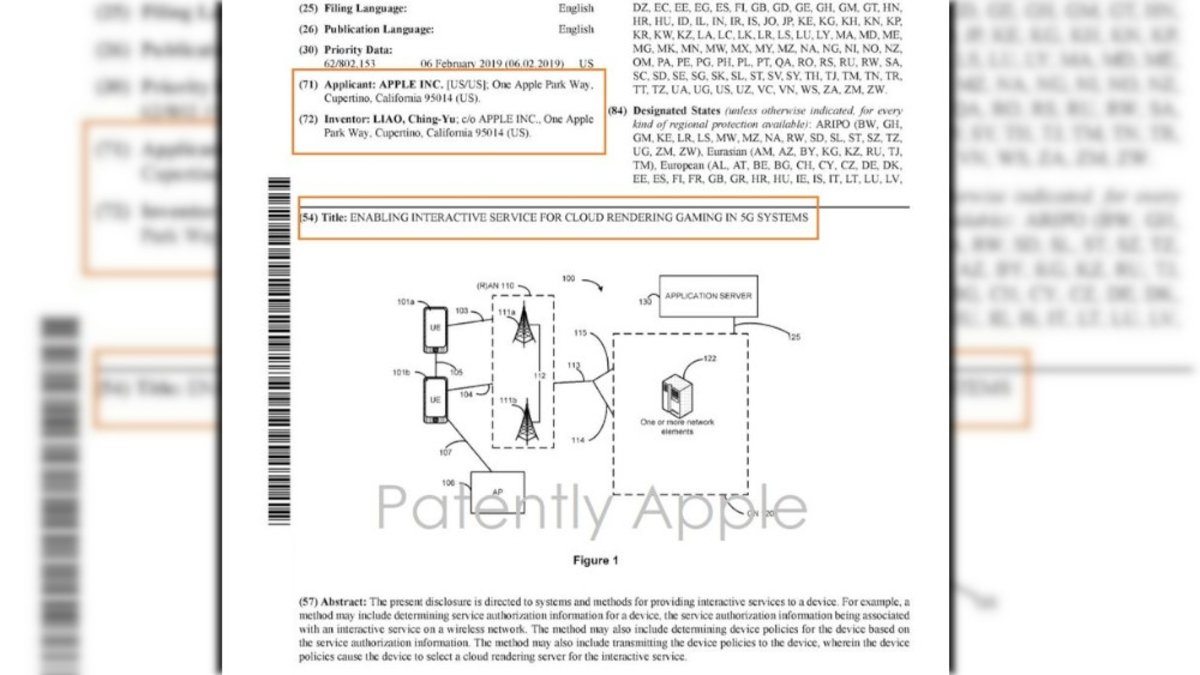 Patente Juego en la Nube Apple 5G