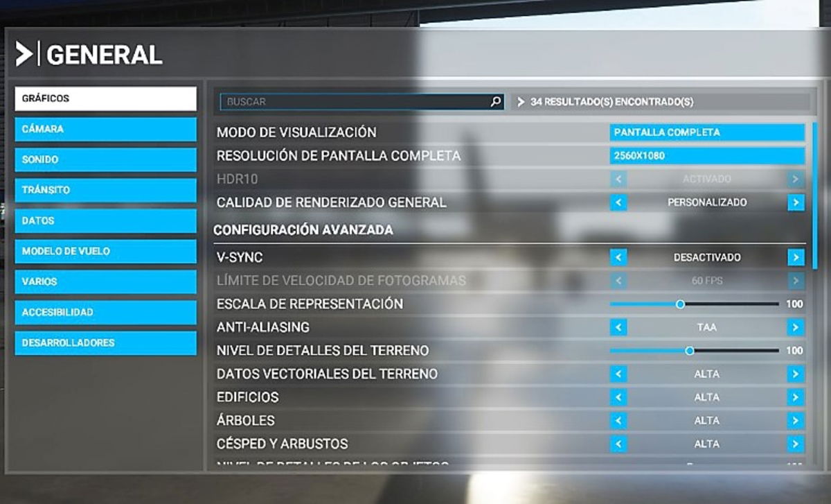 Microsoft Flight Simulator - Ajustes gráficos