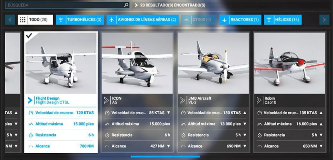 Microsoft Flight Simulator - Aviones