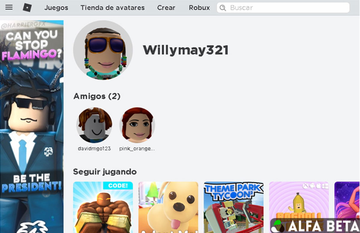 Entra en Roblox para crear Game Passes