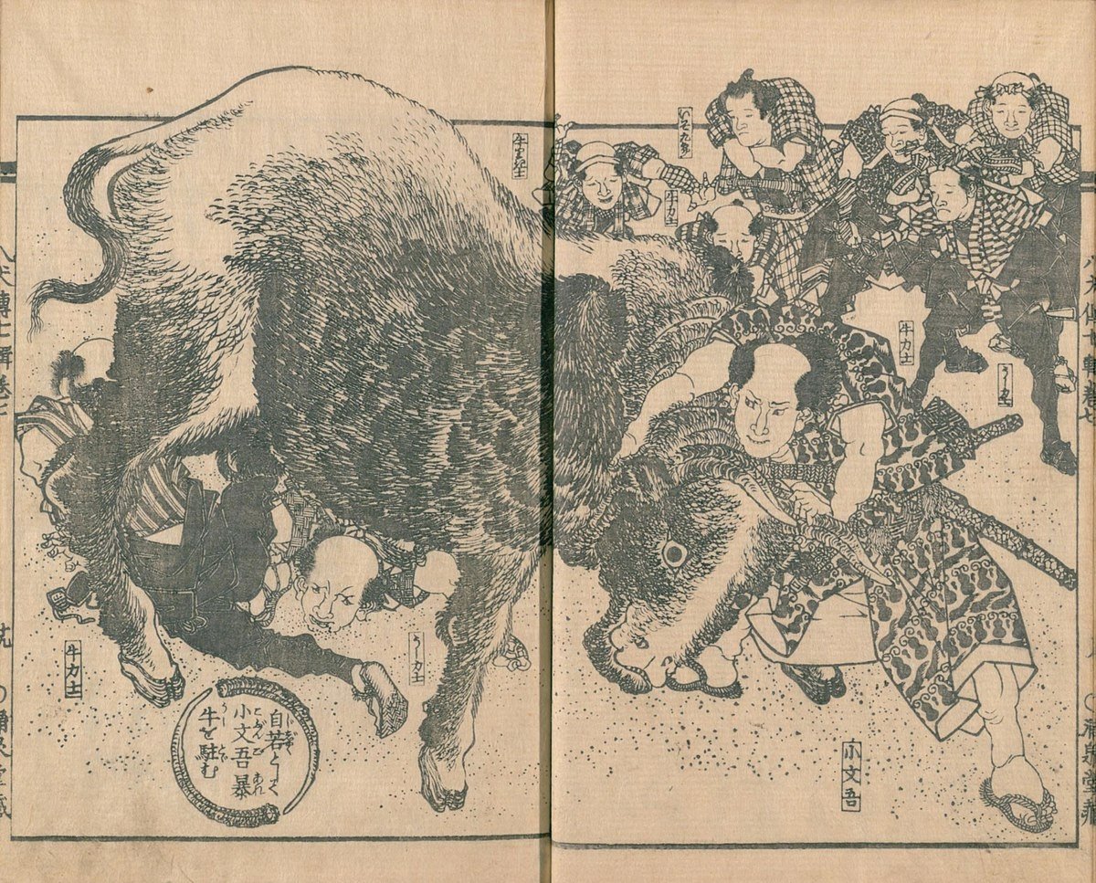 Ilustración de la novela Nansō Satomi Hakkenden