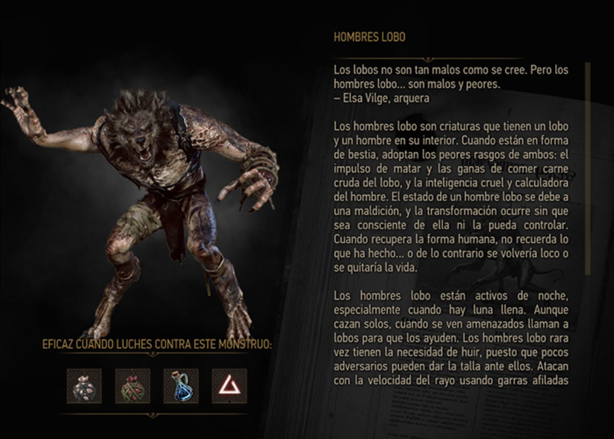 Descripción de los hombres lobo en The Witcher 3