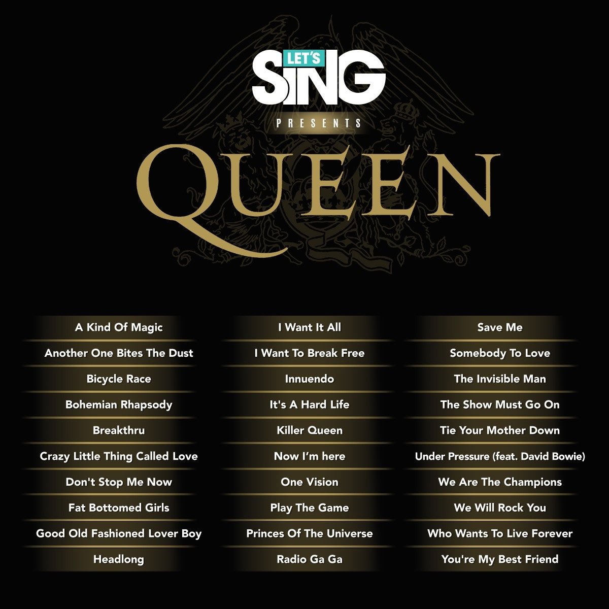 Canciones de Let's Sing Queen