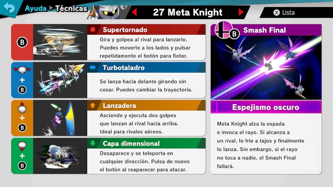 mets knight en super smash bros. ultimate