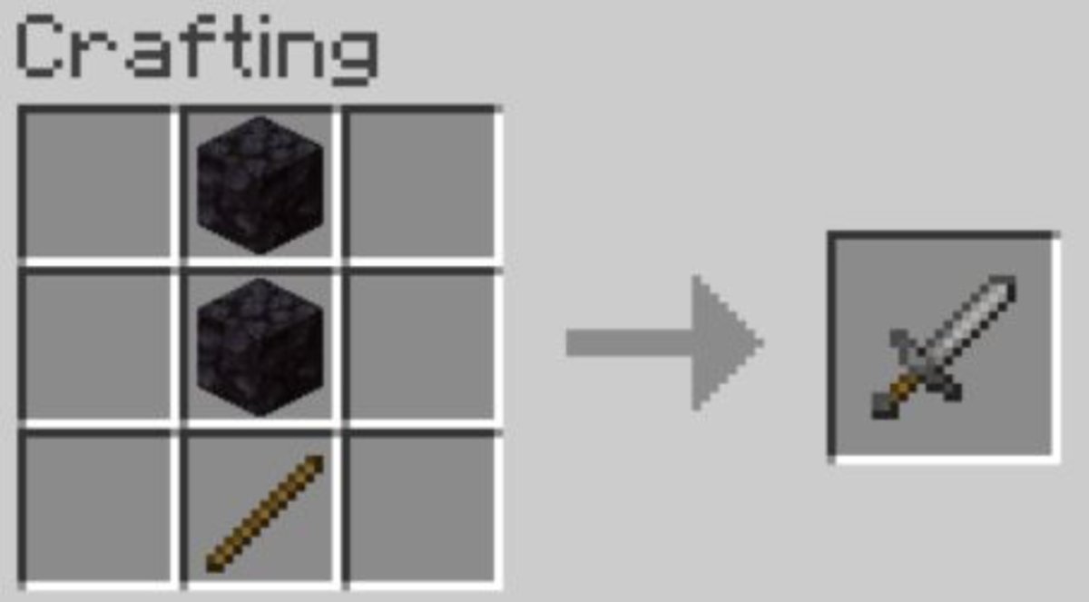 Materiales necesarios para hacer una espada en Minecraft