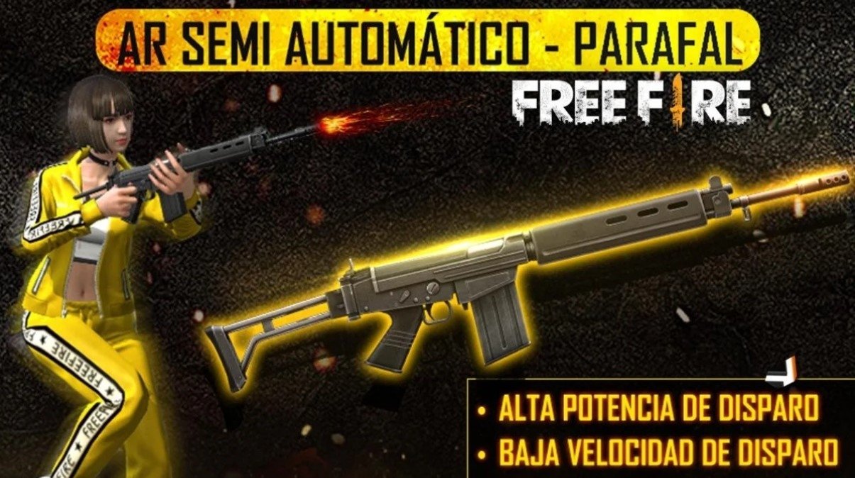 personaje arma parafal free fire