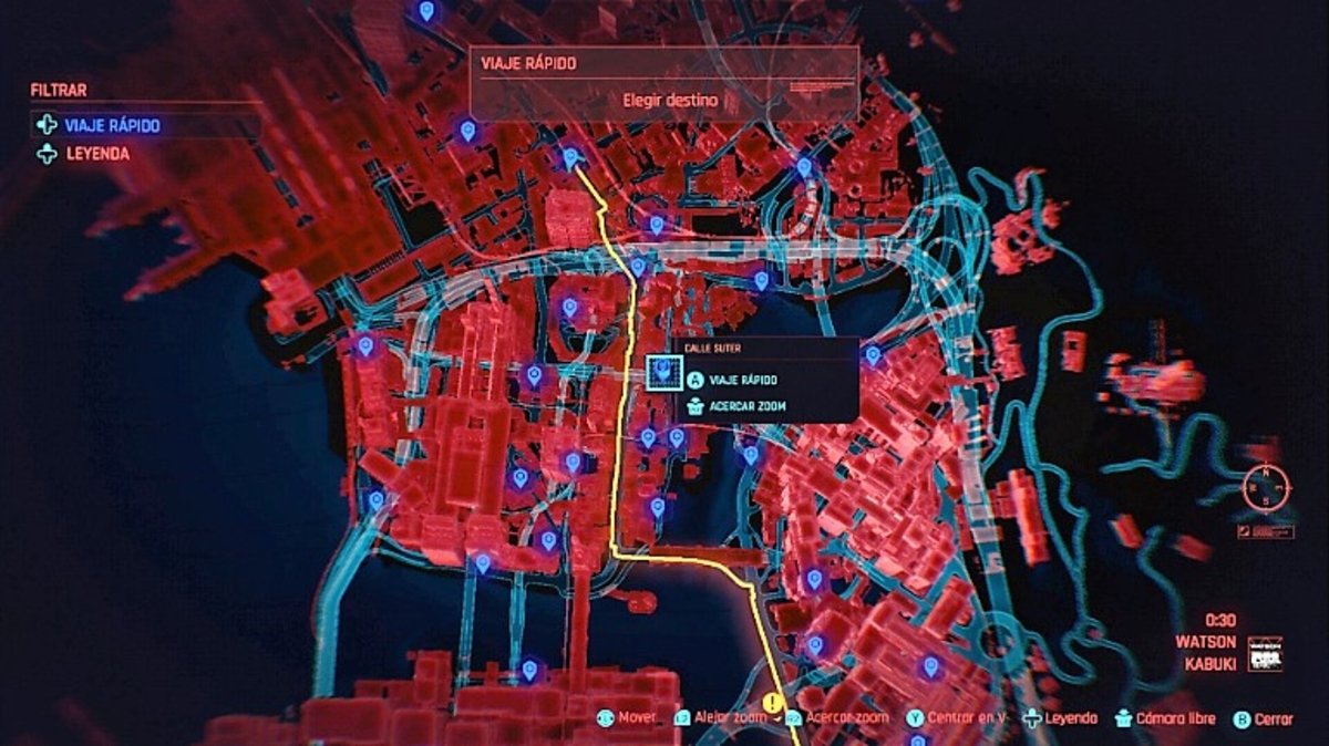 Mapa de Night City - Cyberpunk 2044