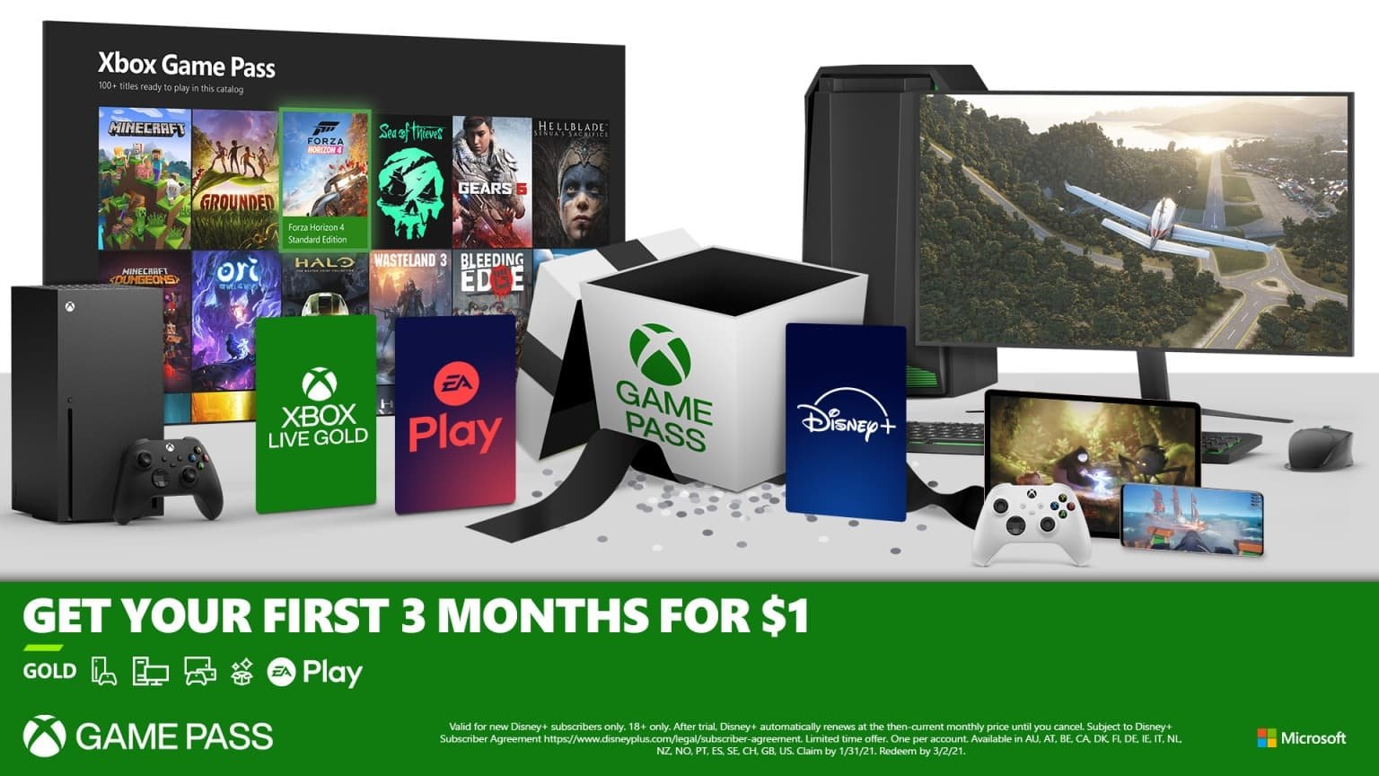 Oferta de 3 meses de Xbox Game Pass por 1€