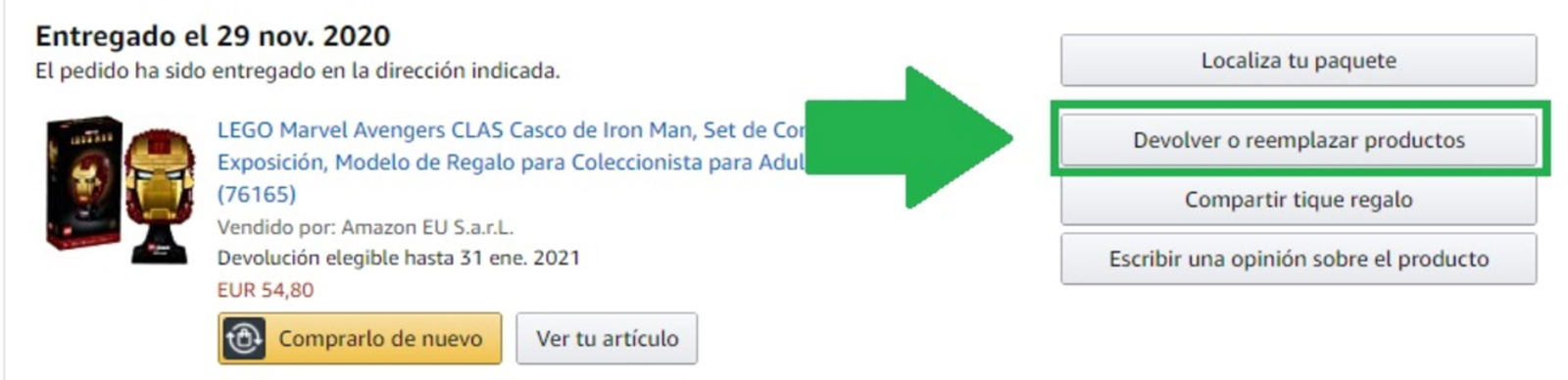 Cómo pedir devolución en Amazon