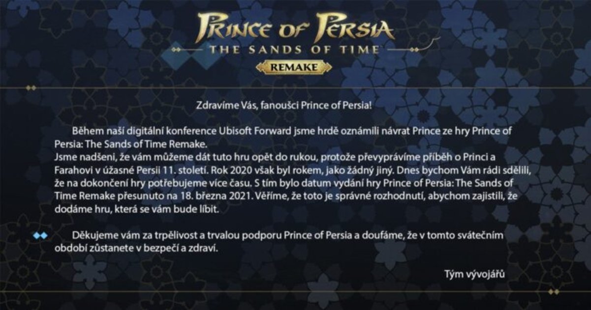 Prince of Persia Remake comunicado