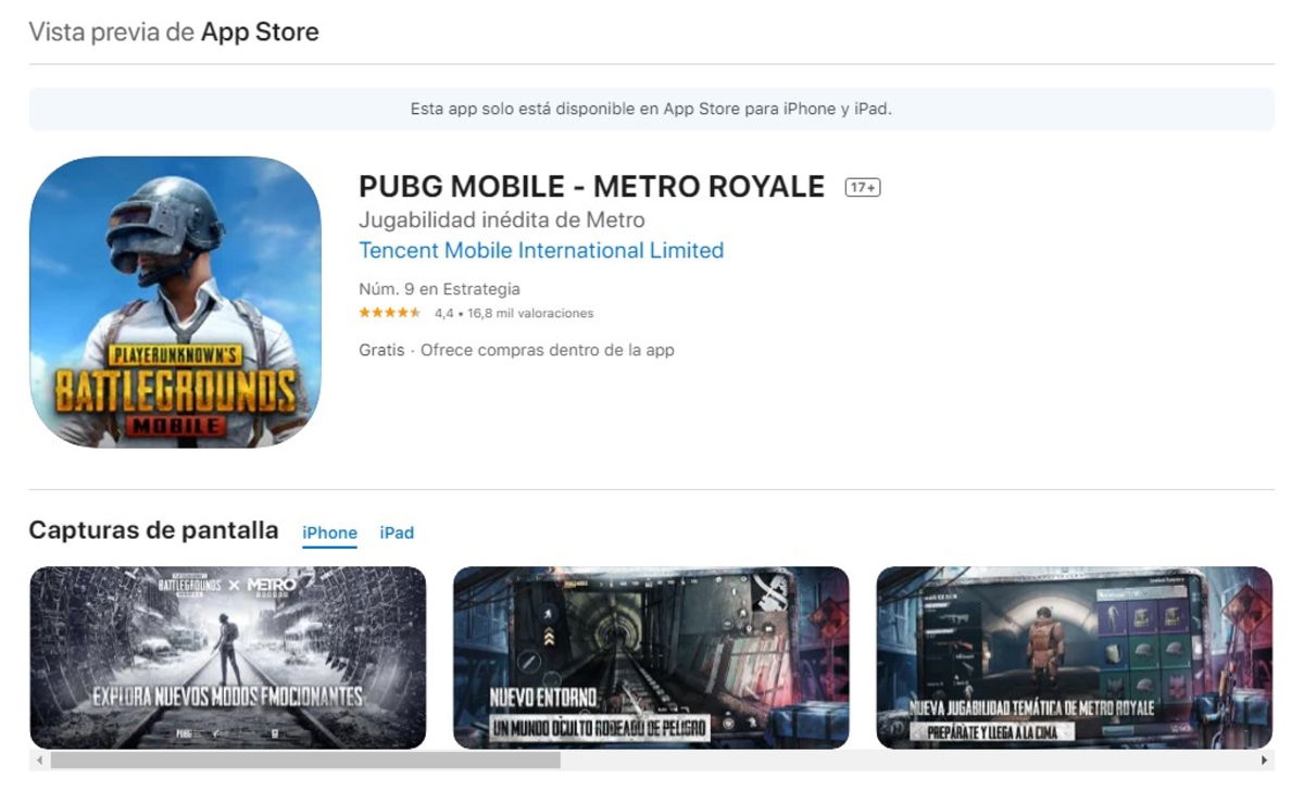 pubg para iphone