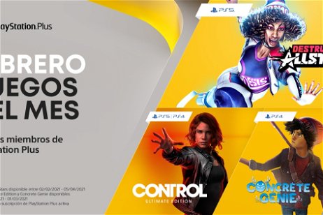 Destruction AllStars, Control: Ultimate Edition y Concrete Genie, juegos de PS Plus en febrero