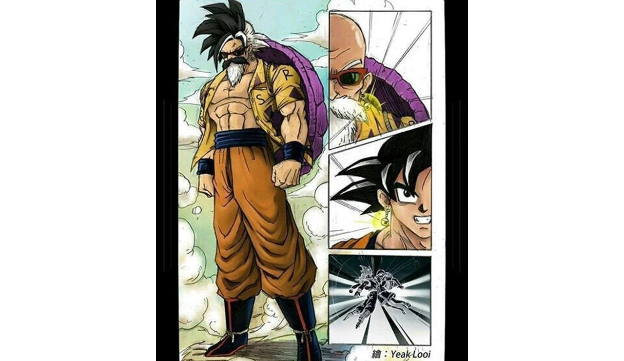 Maestro Roshi y Goku fusion