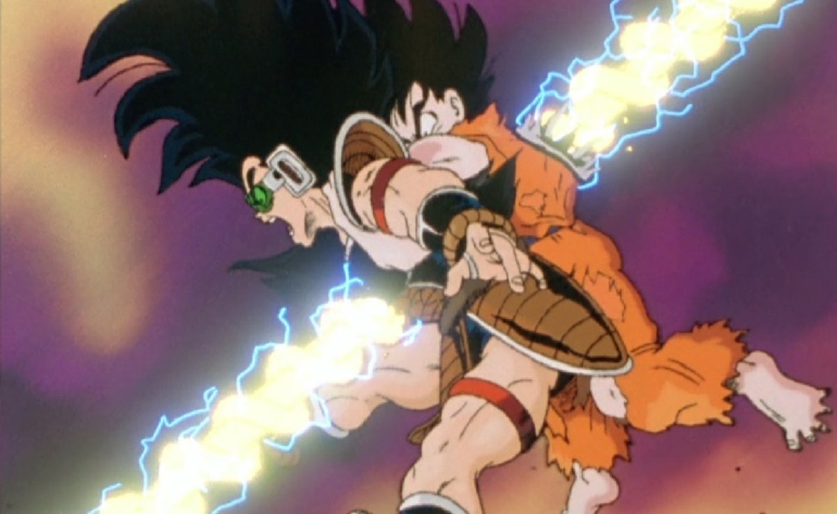 Goku muere con Raditz