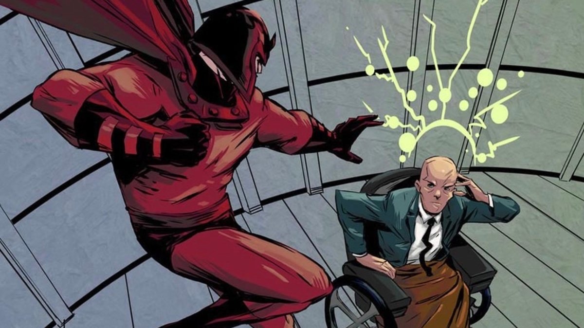 Profesor X lucha contra Magneto