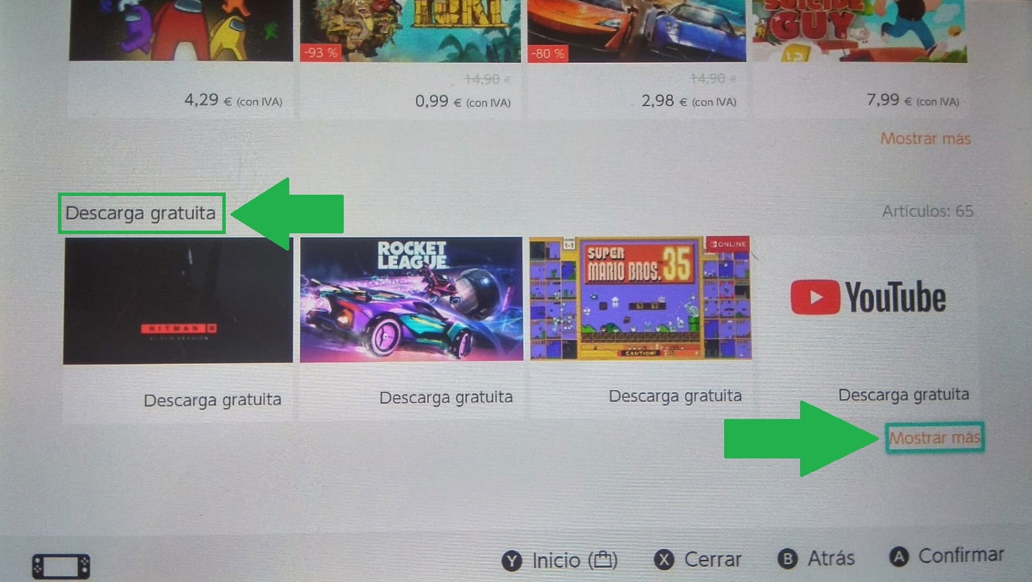 Cómo descargar juegos gratis en Nintendo Switch