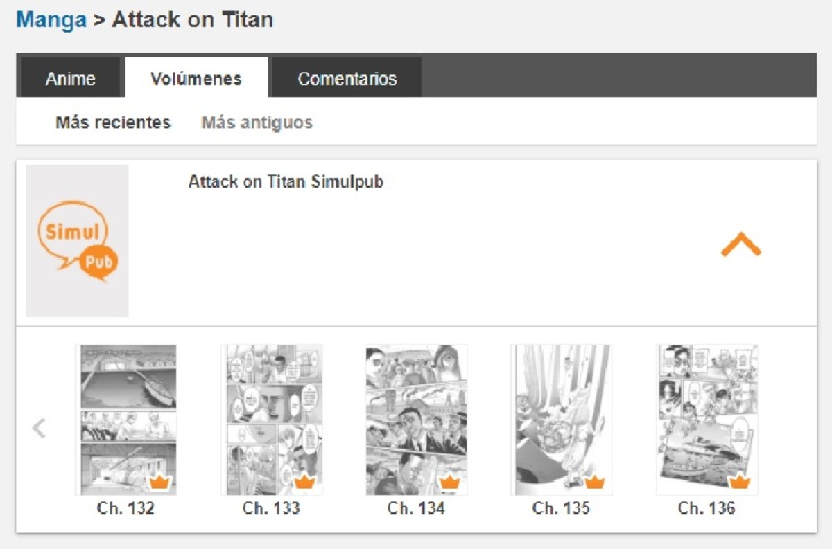 El manga Ataque a los Titanes en Crunchyroll
