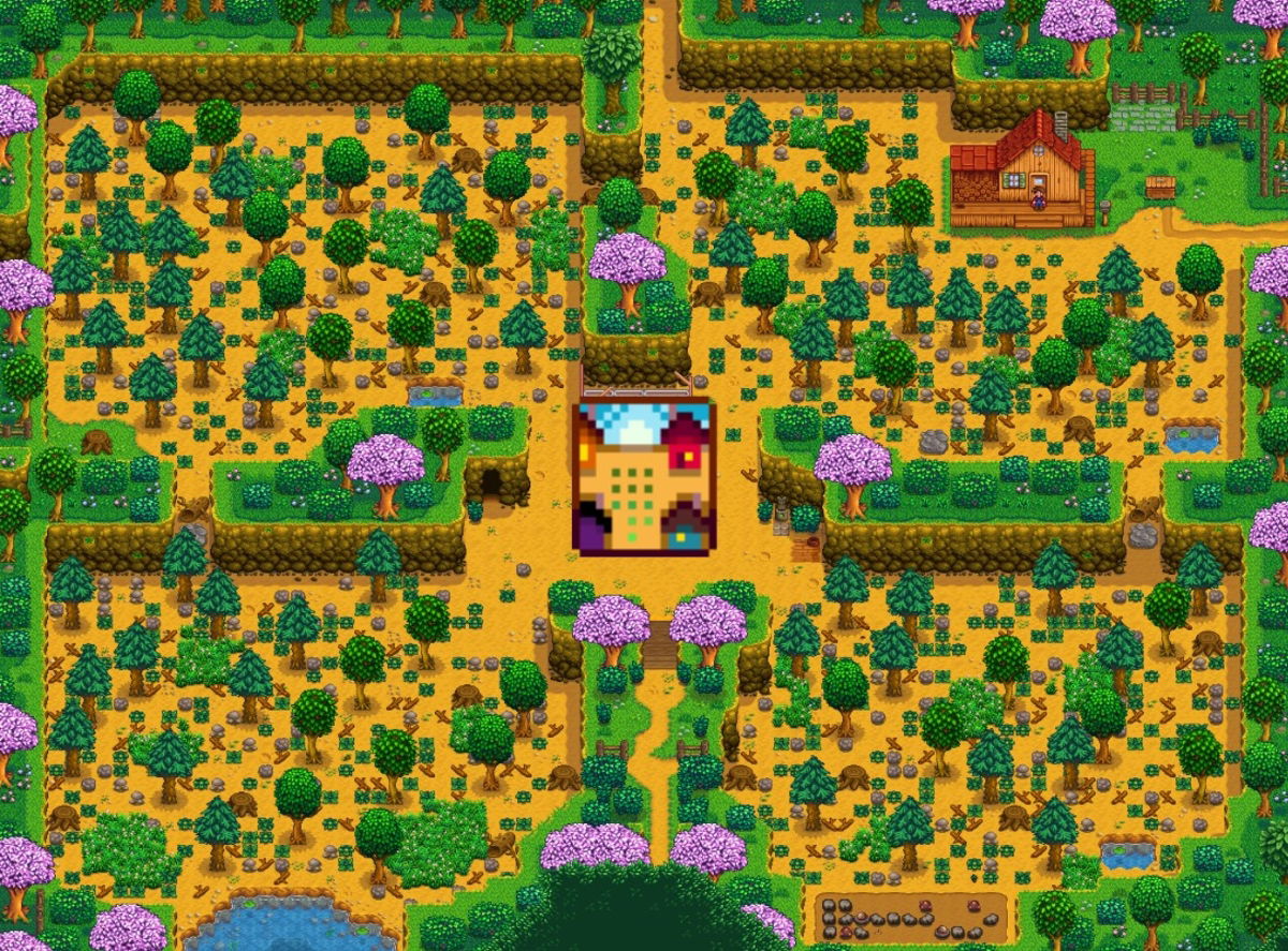 En qué consiste la granja de cuatro esquinas en Stardew Valley