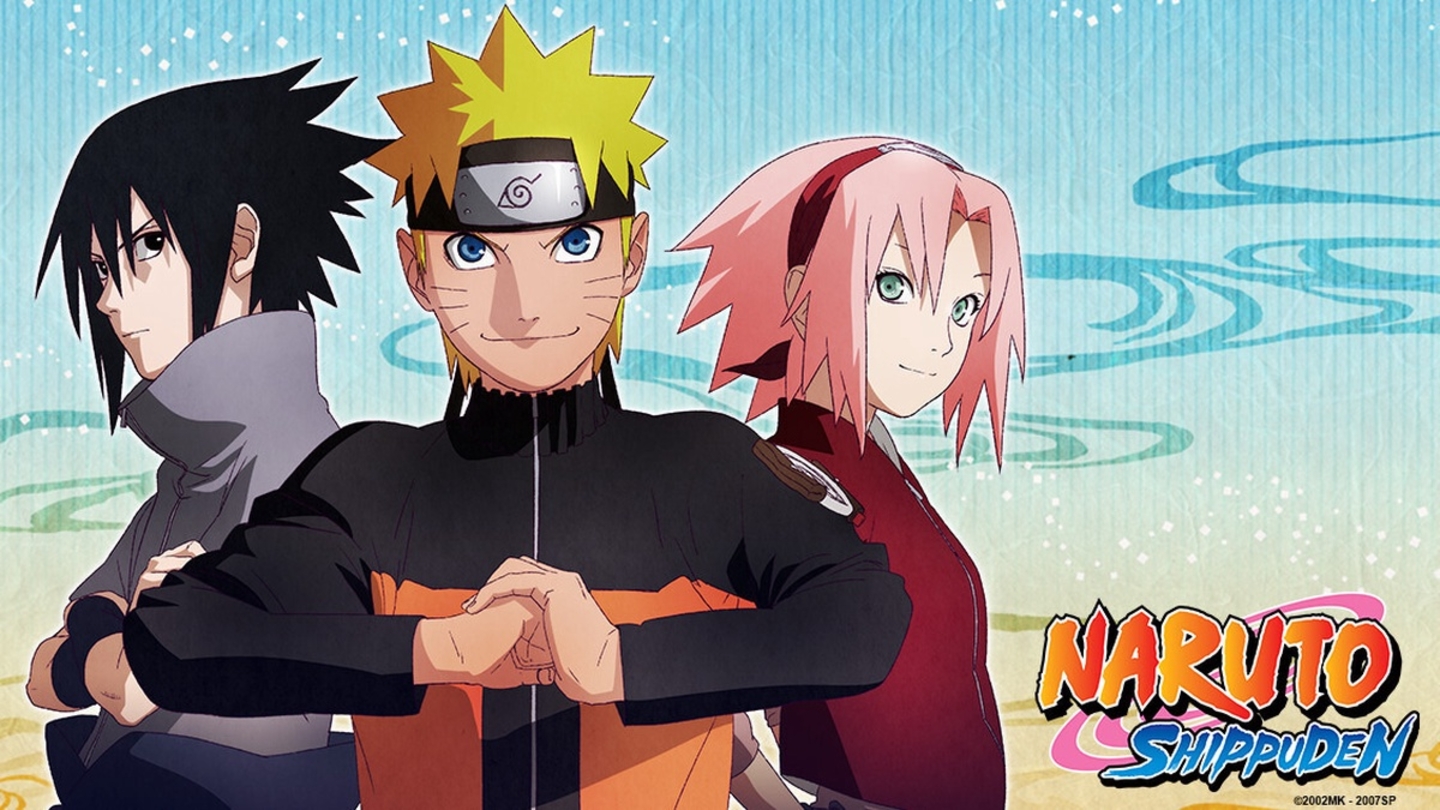 Cartel de Naruto Shippuden con Sasuke y Sakura