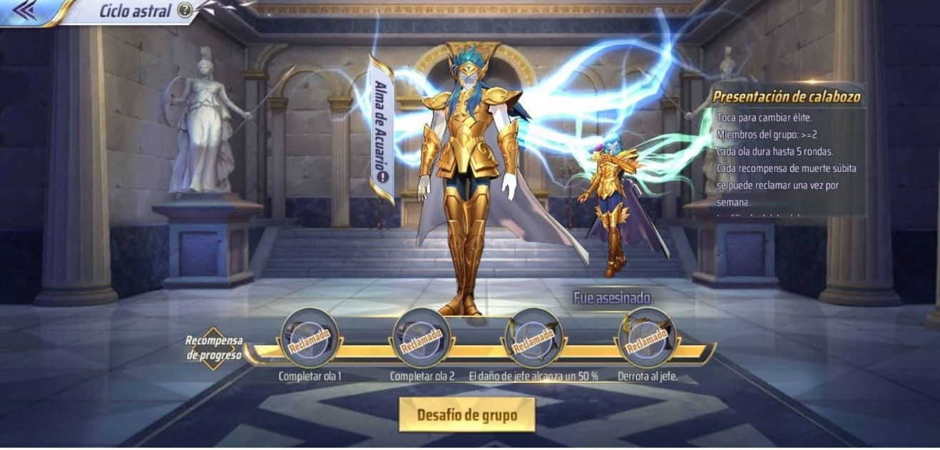 Ciclo Astral en Saint Seiya Awakening