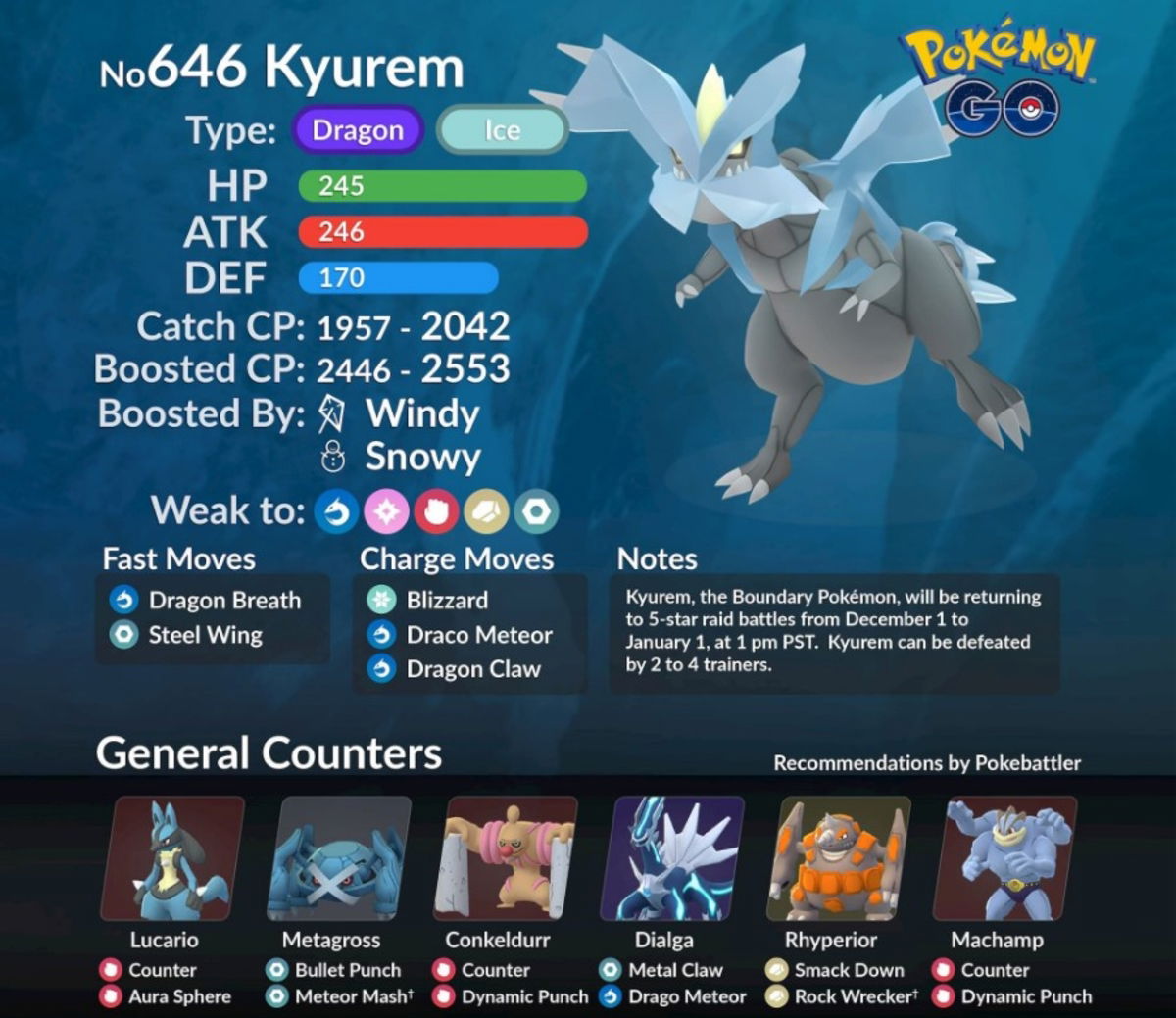 counters para kyurem pokemon go