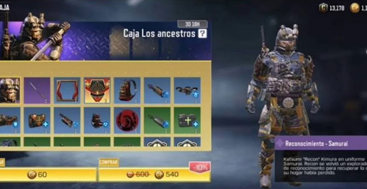 cod mobile cajas de botin