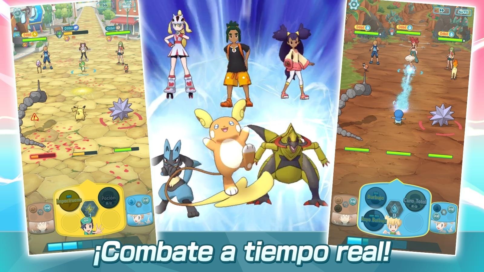 Combate en equipos en Pokémon Masters EX