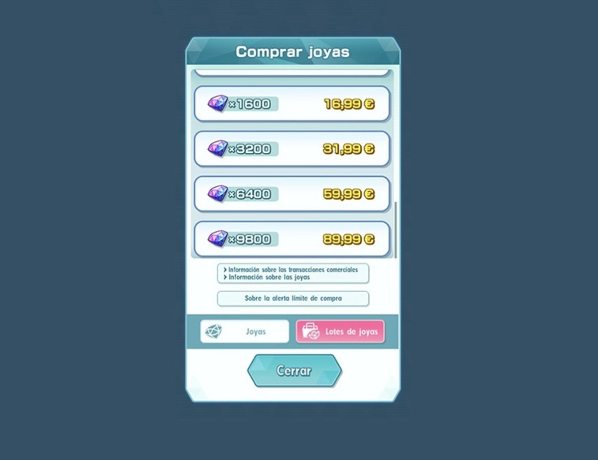 Comprar Joyas en la Tienda de Pokémon Masters EX