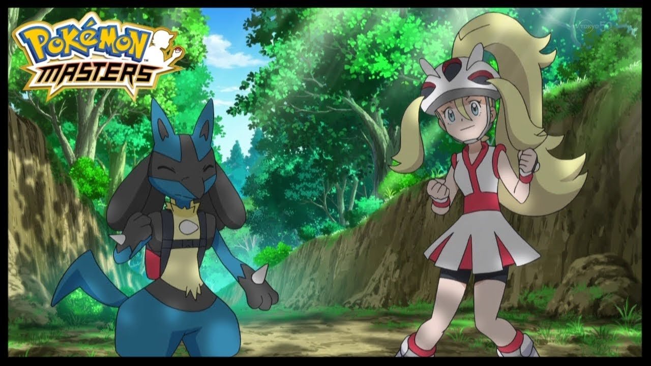 Korina y Lucario en Pokémon Masters EX