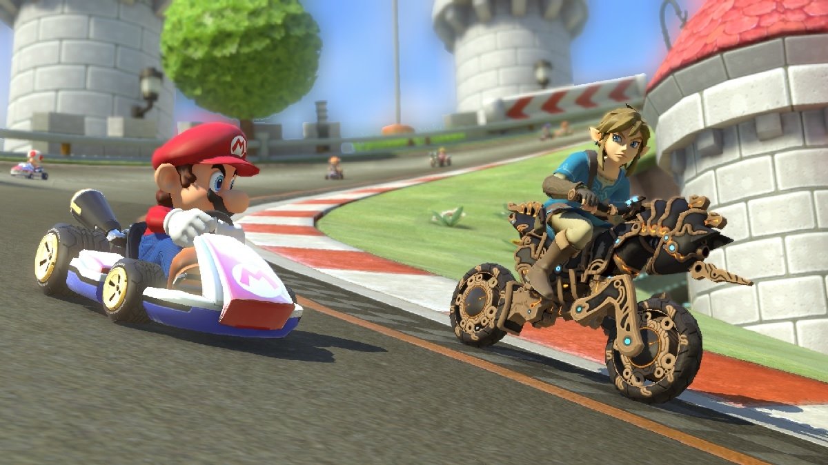 Mario y Link en Mario Kart 8 Deluxe