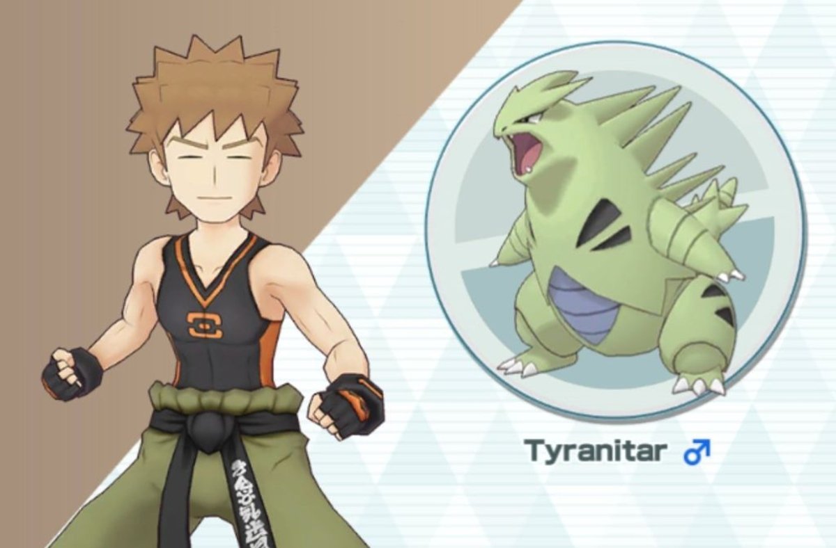 Brock de Traje Sygna y Tyranitar en Pokémon Masters EX