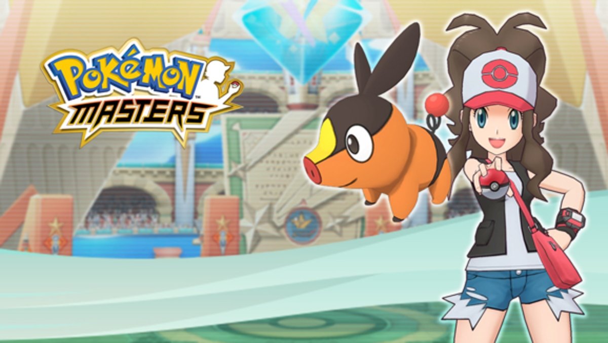 Hilda y Tepig en Pokémon Masters EX