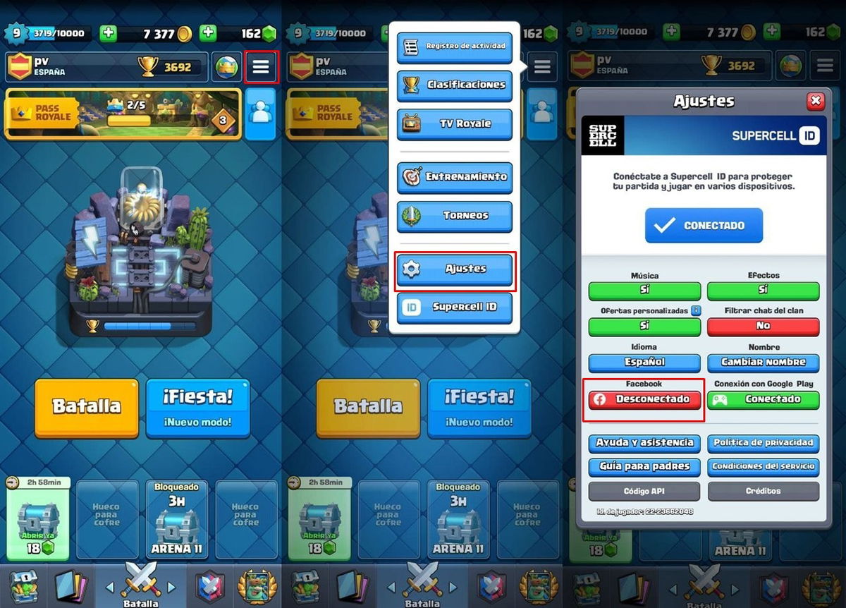 Cómo pasar tu cuenta Clash Royale
