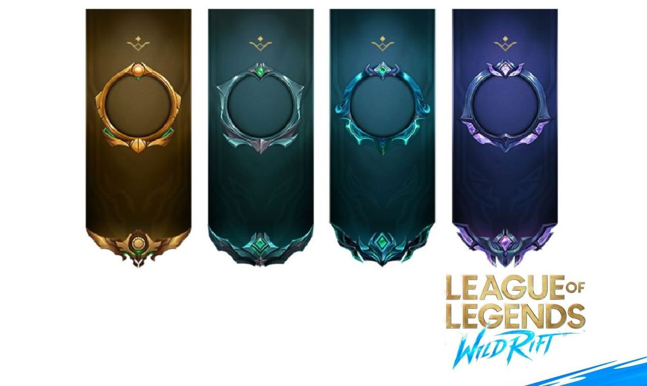 Estandartes de los rangos en el Modo de Clasificatoria en League of Legends Wild Rift