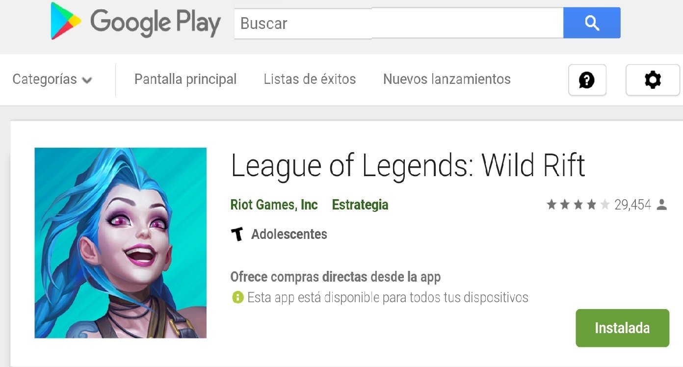 League of Legends Wild Rift Google Play Store