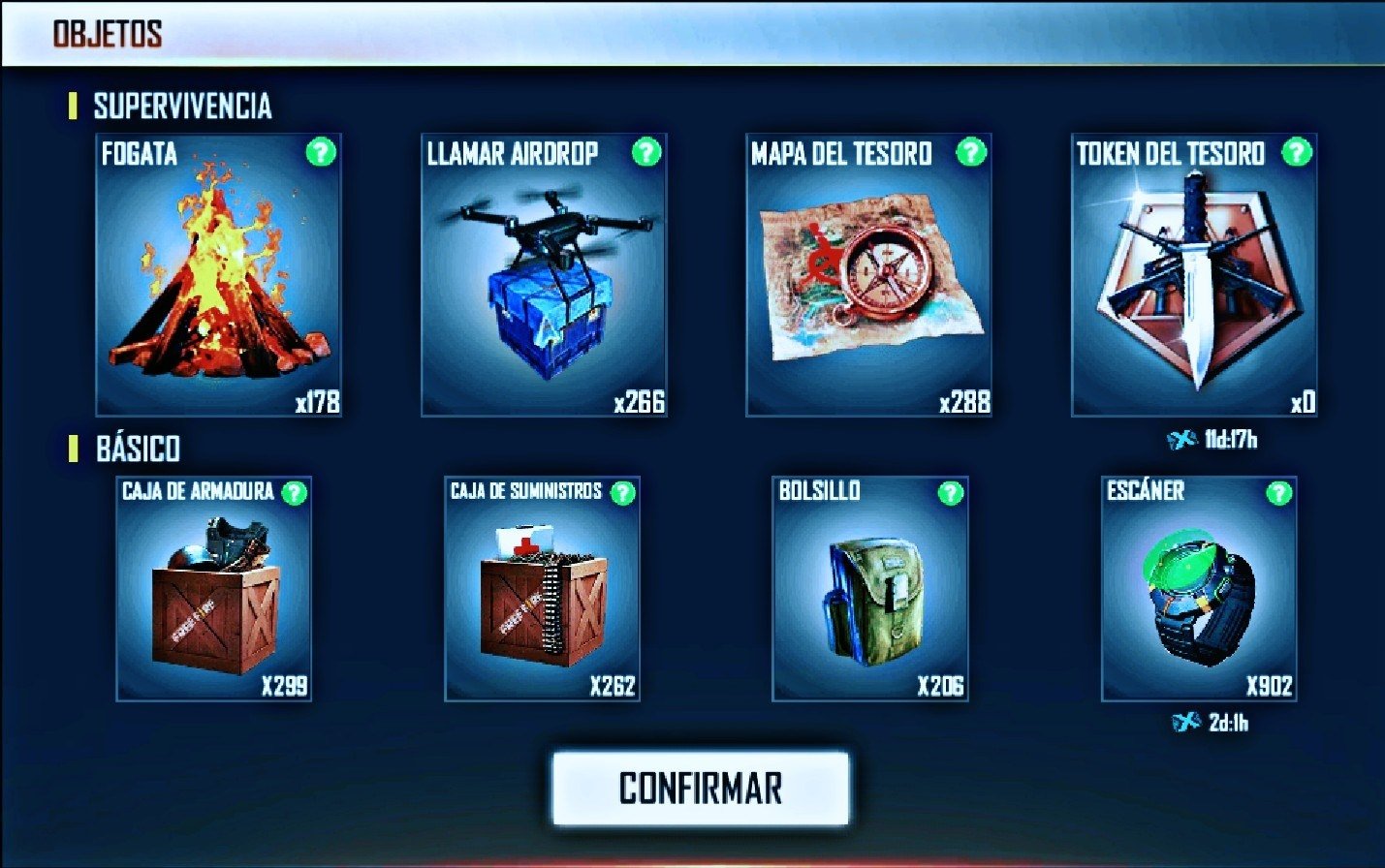 free fire items