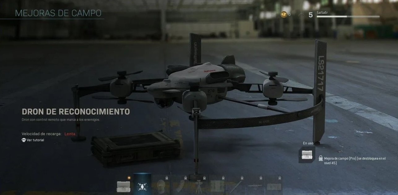 dron reconocimiento cod modern warfare